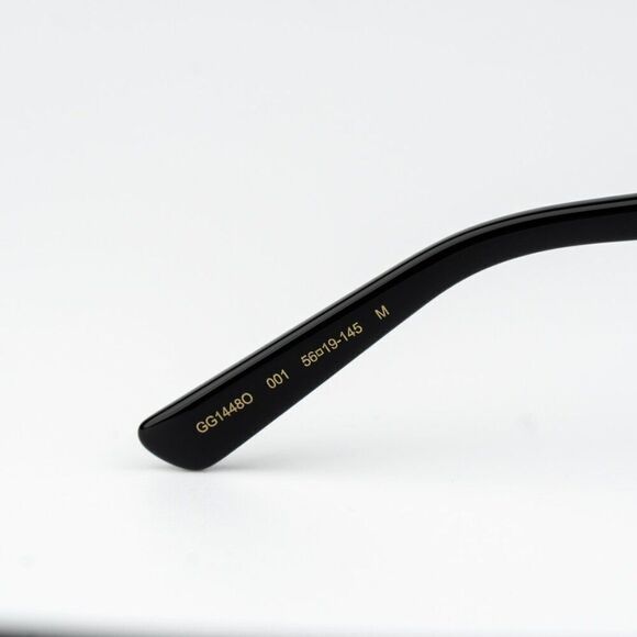 NEW Gucci GG1448O 001 Gold Rectangle Unisex Eyeglasses